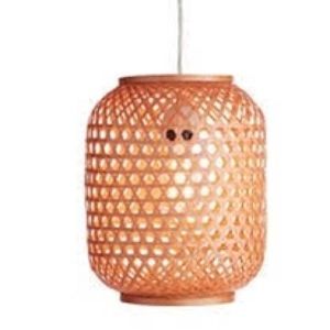 NEW Pier 1 Pendant Light Wicker Rose Gold